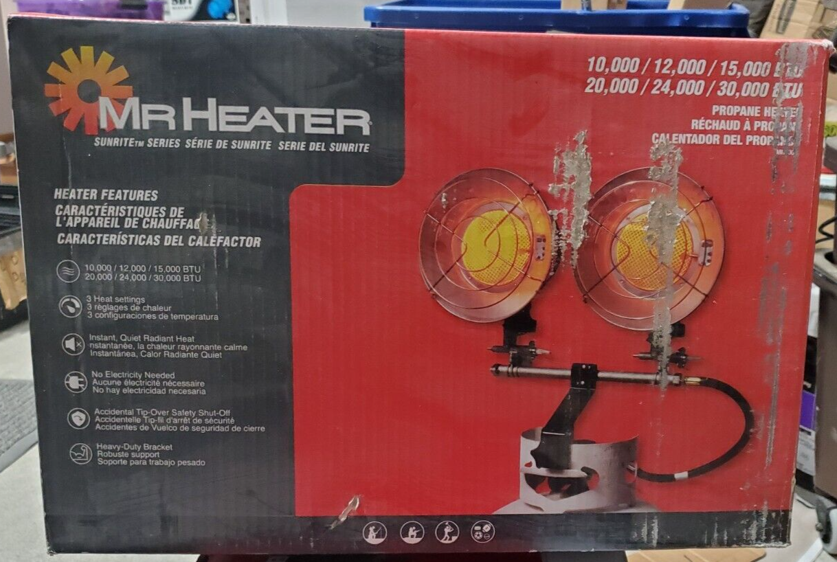 *NEW* Mr.Heater Double Tank Top Outdoor Propane Heater MH30T 30,000 BTU