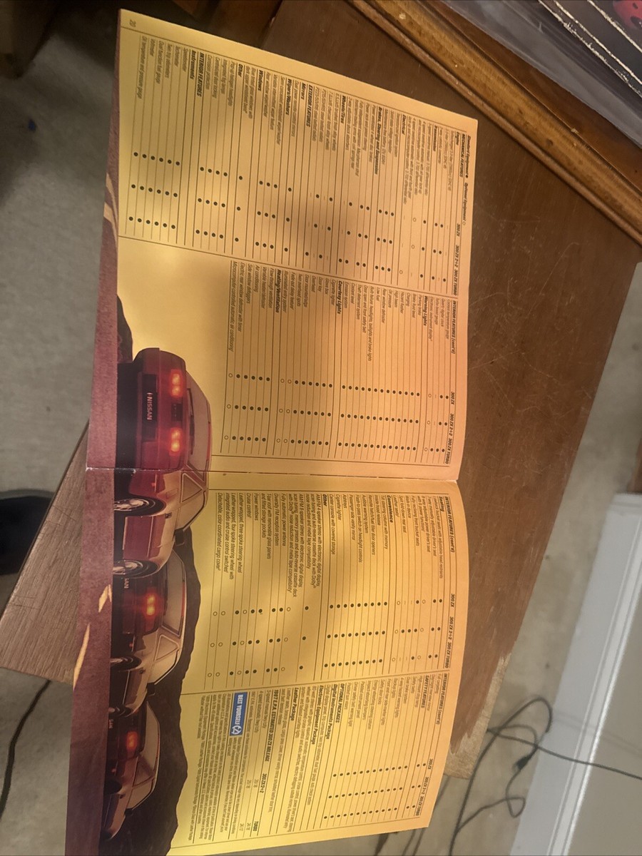 1987 Nissan 300ZX 300-ZX 22-page Original Car Sales Brochure