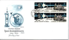 #1435-1435 U.S. SPACE ACHEIVEMENTS FDC, APOLLO, NEIL ARMSTRONG, JOHN GLENN