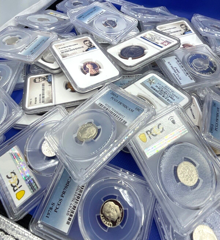 🎯 PCGS NGC GRADED & SLABBED UNCIRCULATED COINS  🇺🇸 USA  RANDOM  SELECTION 🏆