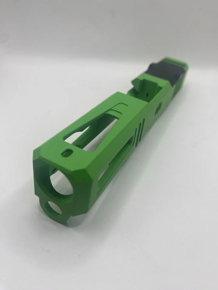Viper Para Glock 19 Diapositiva Personalizada Gen 1-3 NUEVO Cerakote Superior Despojado Verde Mamba Foto 2 de 4