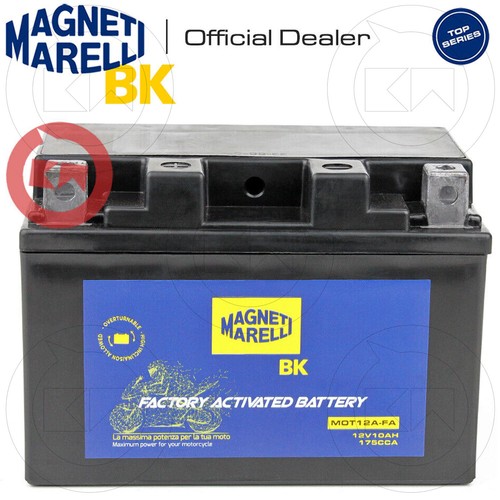 BATTERIA MAGNETI MARELLI YT12A-BS 12V 10Ah HONDA NT V DEAUVILLE 650 1996 1997 - Foto 2 di 4