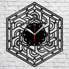 Abstract Vinyl Record Wall Clock Home Fan Art Decor 12'' 30 cm 6959