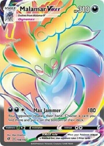 Pokemon - Rebel and Clash - Malamar VMAX - 198/192 - Secret Rare - NM/M