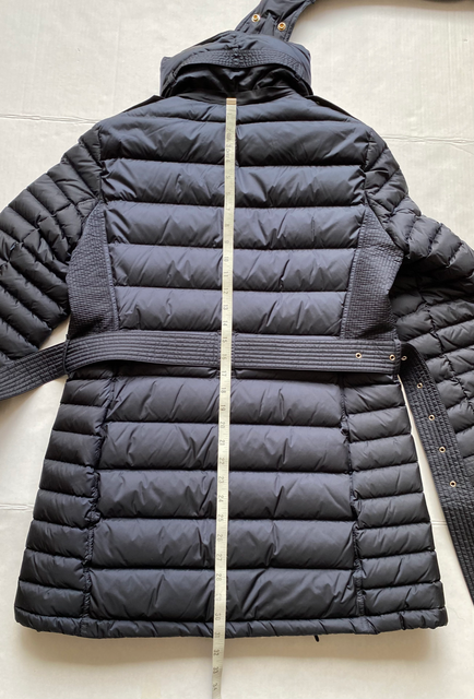 Burberry Womens Harrowden Parka Quilted Puffer Down Coat Jacket Navy US L for sale online | eBay