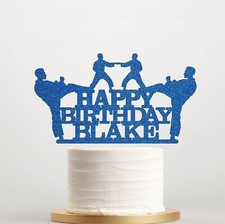 Personalised Karate Cake Topper Martial Arts Judo Birthday Party Kids Children's