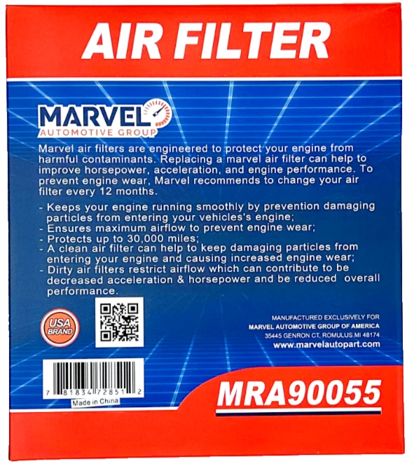 Filtro de aire motor Marvel MRA90055 (CK4Z-9601-A) para Ford Transit-150 2015-2024 Foto 3 de 4
