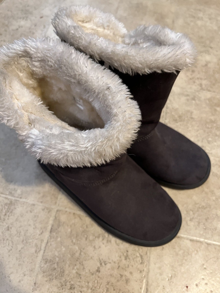 Women's Joe Boxer Brown Winter Boots sz M worn time Excellent