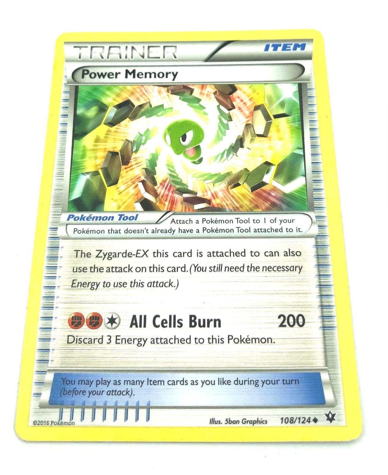 2016 Power Memory 108/124 TRAINER POKEMON Trading Card