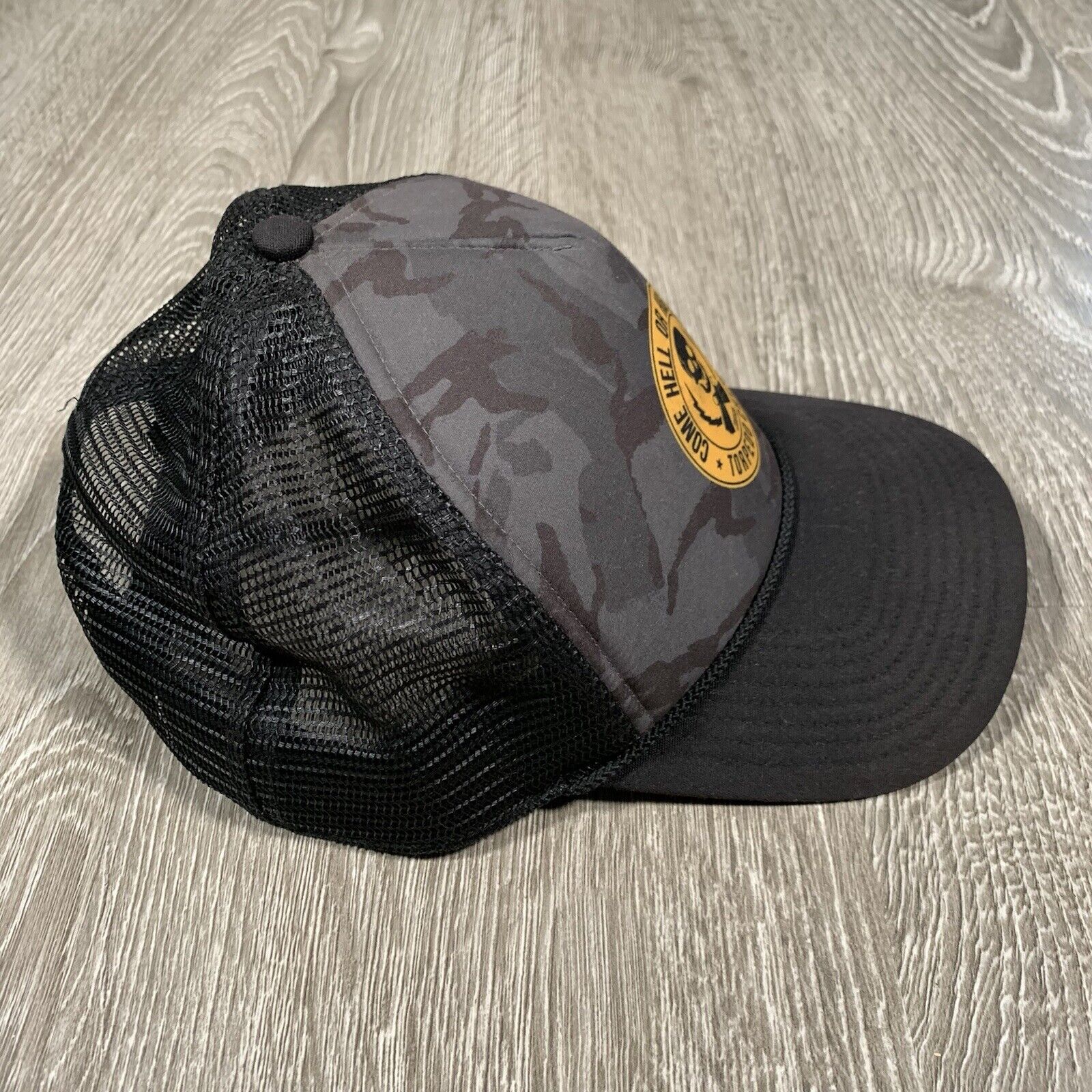 PATAGONIA Torpedo Crew Trucker Snapback Hat Grey Camo | eBay