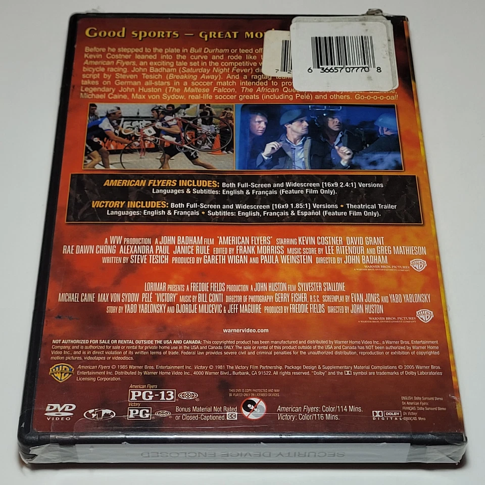 American Flyers / Victory (DVD 1981 1985) Sylvester Stallone Free 1-Day Shipping - Image 2 of 3