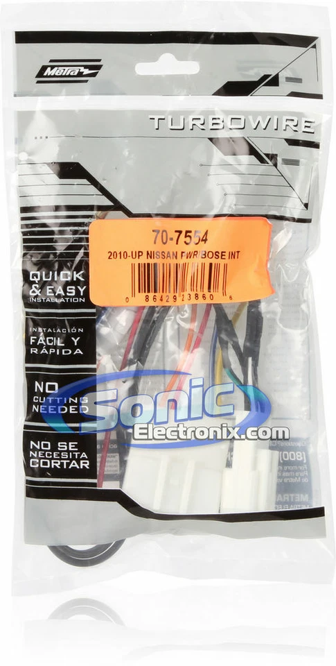 Arnés de cableado de integración Metra 70-7554 para vehículos Nissan Bose 2010-up Foto 2 de 2