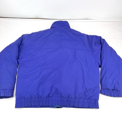Vintage Eddie Bauer Jacket Mens L Purple Full Zip Coat Nylon Goose Down 1990s - Picture 22 of 22