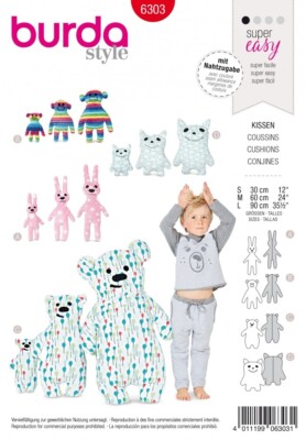 Burda Nähmuster 6303 Baby S-M-L