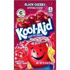 Kool-Aid Soft Drink Mix - Black Cherry Unsweetened, Caffeine Free, 0.13