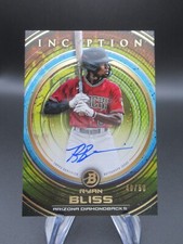 2022 Bowman Inception Ryan Bliss Auto Gold Foil /50 Mariners Diamondbacks