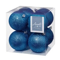 Christbaum-Kugeln Unzerbrechlich 8Er Set 80Mm HäNge-Deko Midnight Blue