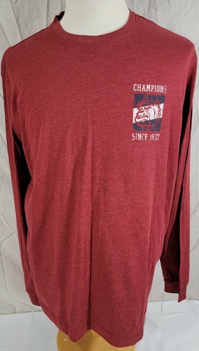 Izod T-Shirt Men's Large Merlot Saltwater Relaxed Classic Long Sleeve New