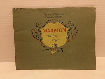 Vintage Marmon Motor Cars Series 75 Sales Brochure AS-IS Very Poor Condition