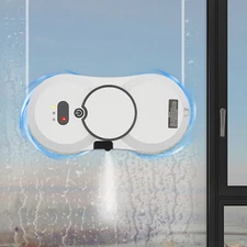 Smart Window Cleaner Robot Window Vacuum Cleaner Glass Clean w/ Remote White