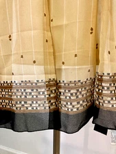 Cejon Accessories Italy Sheer Neutrals Beiges Browns Rectangle Scarf 14X60