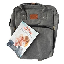 Baby Diaper Bag Backpack By 3 Bro Gray Color Travel Lightweight Convertible. NWT