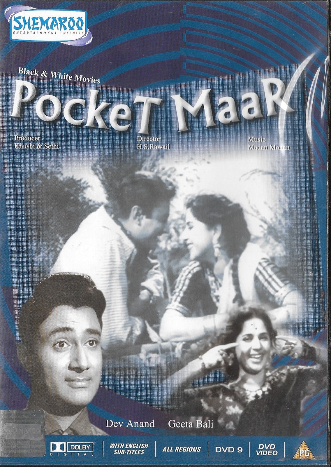 POCKET MAAR - DEV ANAND - GEETA BALI - NEW ORIGINAL BOLLYWOOD DVD - FREE POST UK
