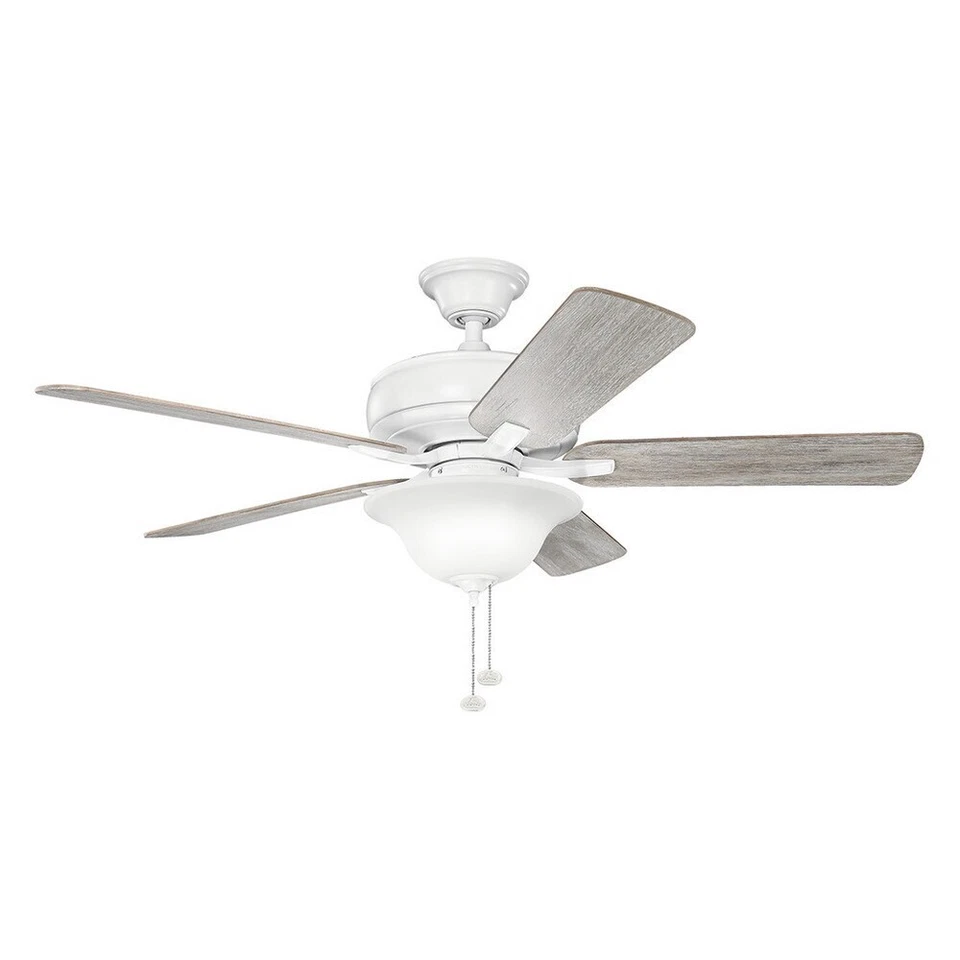 Kichler 330248MWH - Ventilador de techo Terra 52" blanco 5 aspas (NUEVO - SOLO CAJA DEFECTUOSA) Foto 2 de 3