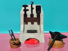 PLAYMOBIL KONVOLUT SCHMIEDE SCHMIEDE AMBOSS WERKZEUGE SCHMIEDE MITTELALTER WEST
