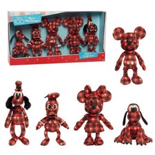 Disney 100 Years of Wonder Retro Reimagined Plaid Plush Collector Set 5pk C459