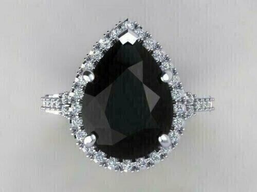 Bague En Or 18K Carrée Avec Diamants - Taille 58,5, Occasion Excellente