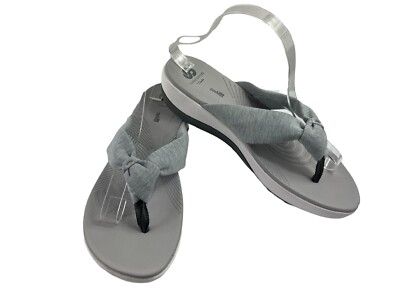 Clarks Cloudstoppers Arla Glison Flip Flop Sandals Women 11 M Shoes Gray Slipon