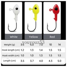 20pcs 3.5g-14g Lead Jig Heads Fishing Hooks Bass Crappie Trout Lures Bait