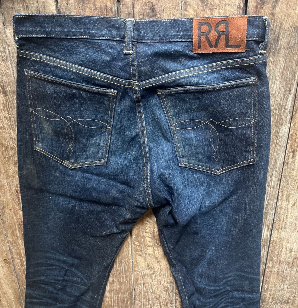 〈 RRL 〉selvedge denim flare work pants J314 