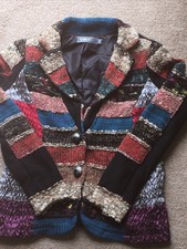 Lulu H Womens Patchwork Blazer