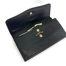 Vtg Buxton Black Velvet Touch Cowhide Leather Ensemble Clutch Wallet Coin MCM