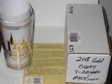 Autographed--2018 Triple Crown Kentucky Derby Gold Glass #923 of 1000 (Justify)