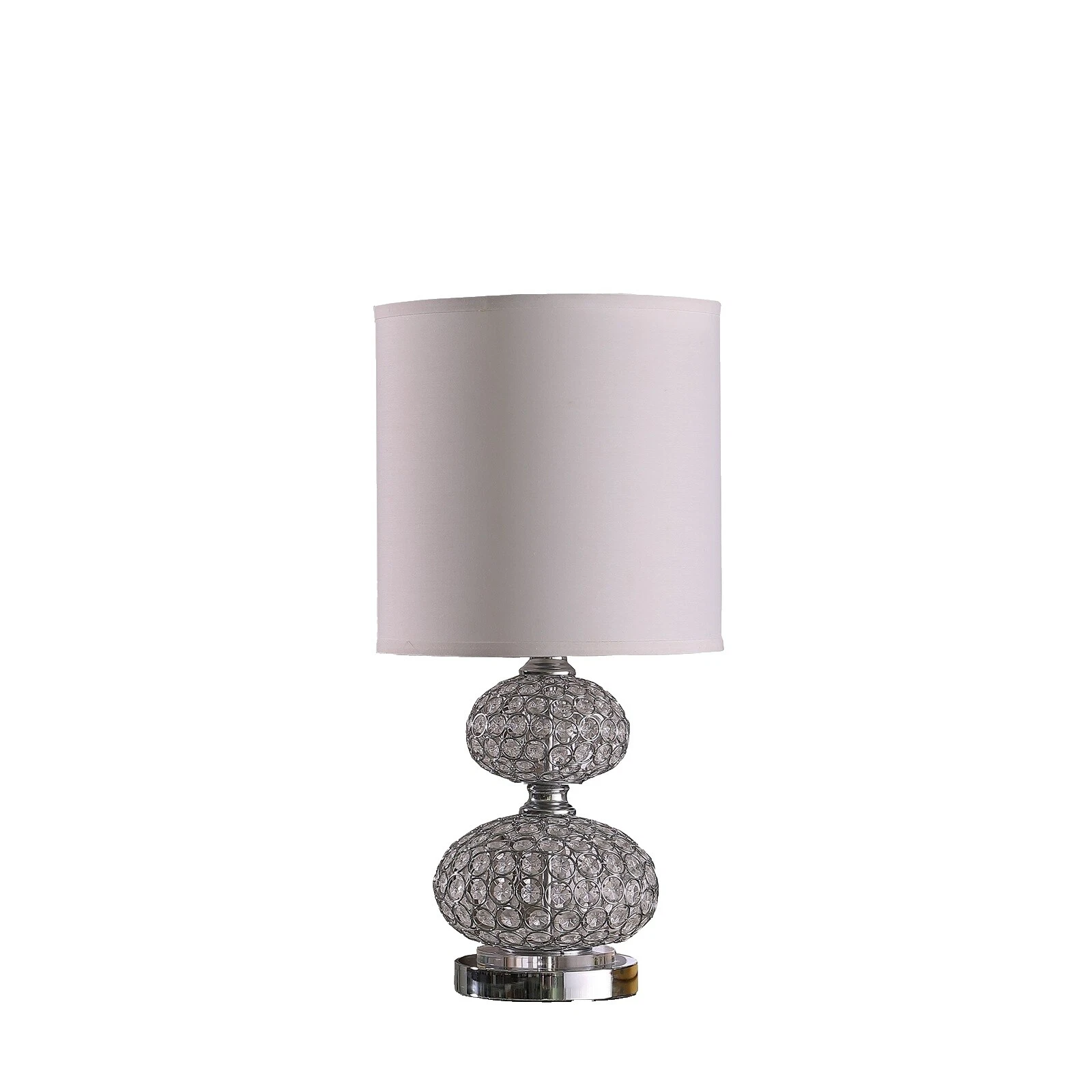 Chrome White Contemporary Lamp Shades