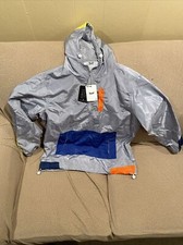 Reverb NWT  X-Large Men Gray Lightweight Track 1/2 Zip Jacket Windbreaker