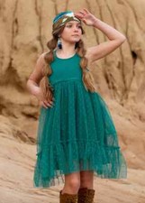 Joyfolie Leila Dress In Teal NWT - girls size 12