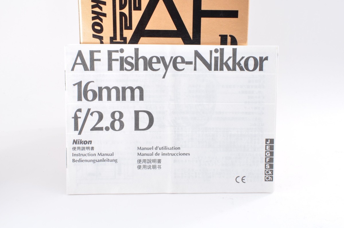 Nikon AF Fisheye NIKKOR 16mm F2.8D Wide Angle Prime Lens Nikon AF Fisheye NIKKOR 16mm F2.8D Wide Angle Prime Lens
