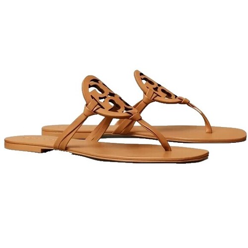 Tory Burch Jessa Leather Thong Sandal Dulce De Leche/Tan  display picture 1