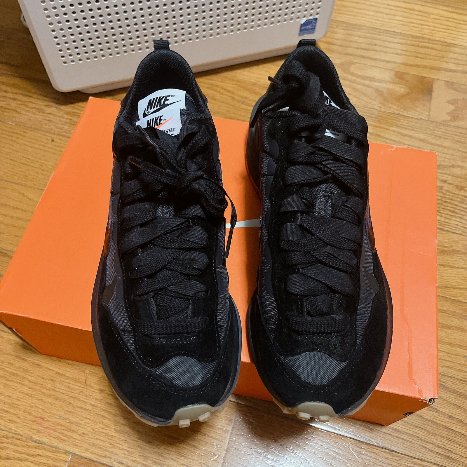 NUOVA taglia 6M 7 5W Sacai x Nike Vapor Waffle gomma nera DD1875 001 scatola outlet