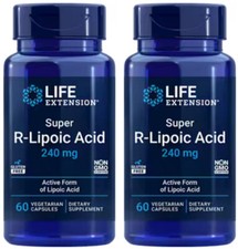 SUPER R-LIPOIC ACID ANTI-AGING  LIVER HEALTH 240 mg 120 Vege Cap LIFE EXTENSION
