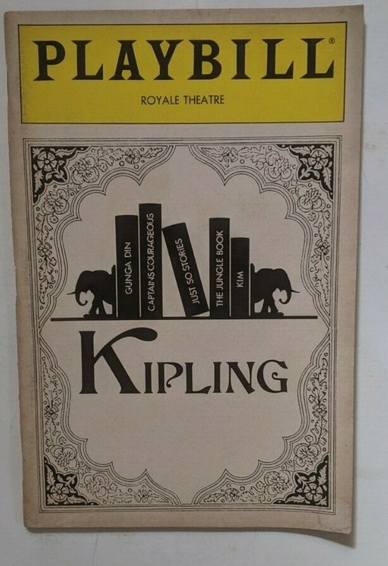 KIPLING One-Man Show Oct. 1984 Opening Week Playbill:  Alec McCowen