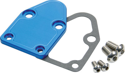 ALLSTAR PERFORMANCE SBC F/P Motor Block Off Platte Blau