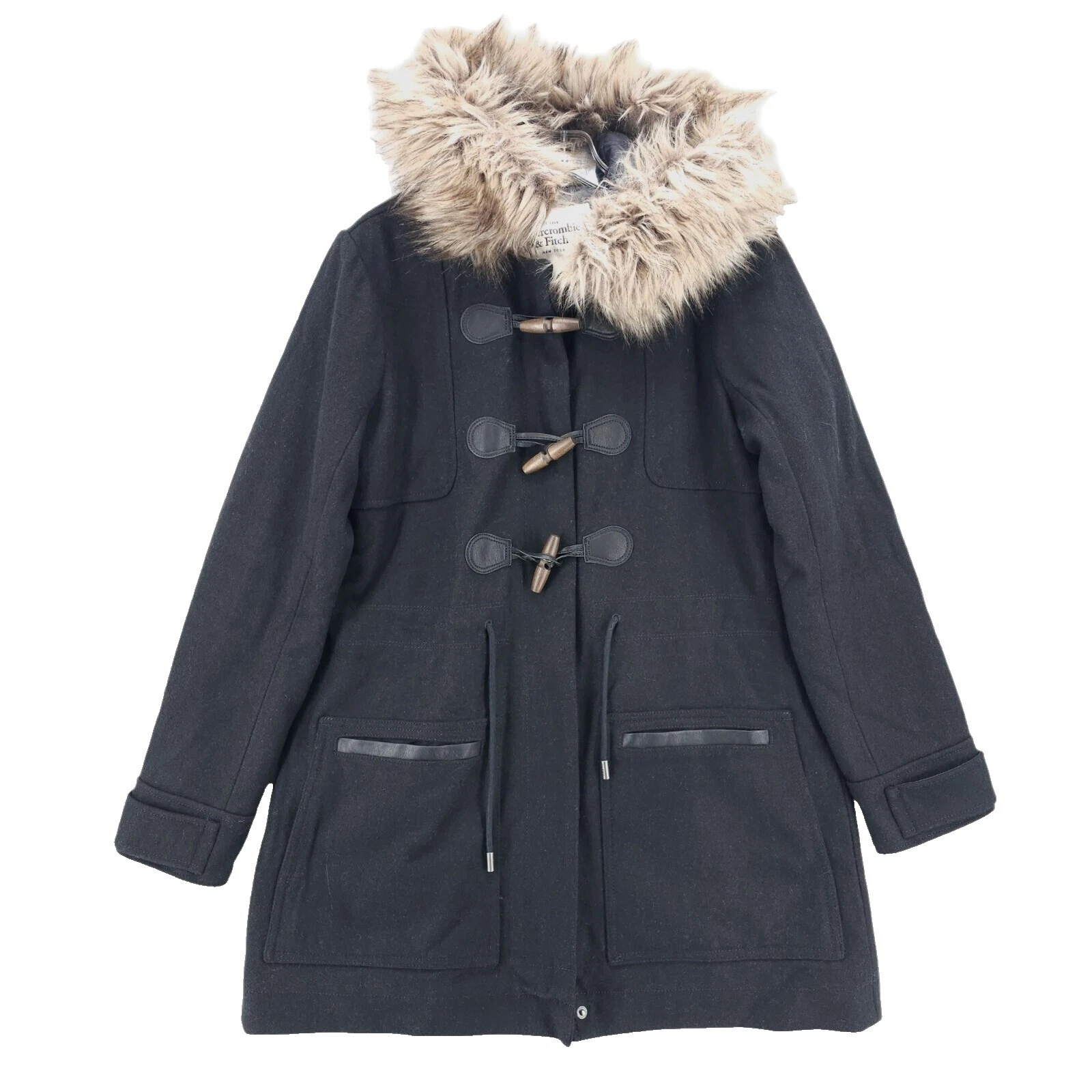 Abercrombie & Fitch Pea Coat Solid Coats, Jackets & Vests for Women
