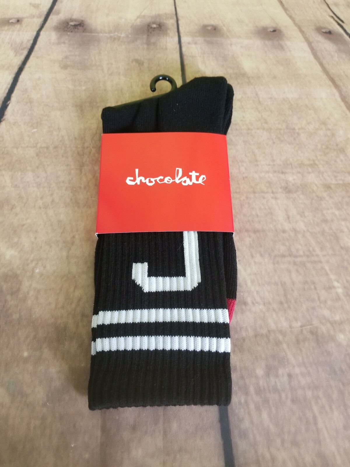 Chocolate Mens Athletic Red White Black Red Logo Print Casua