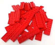 LEGO Parts 2 x 8 Plate Red  No. 3034 Qty 42 Excellent Condition #D-31