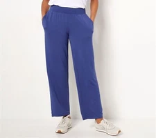Candace Cameron Bure Malibu Lounge Striaght Leg Pant Velvet Blue XL NWOT (674)
